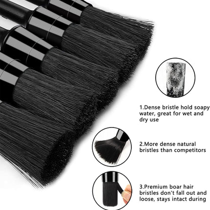 9Pcs Car Detailing Brush Set, Interior Cleaning Kit, Soft, Wire & Vent Brushes