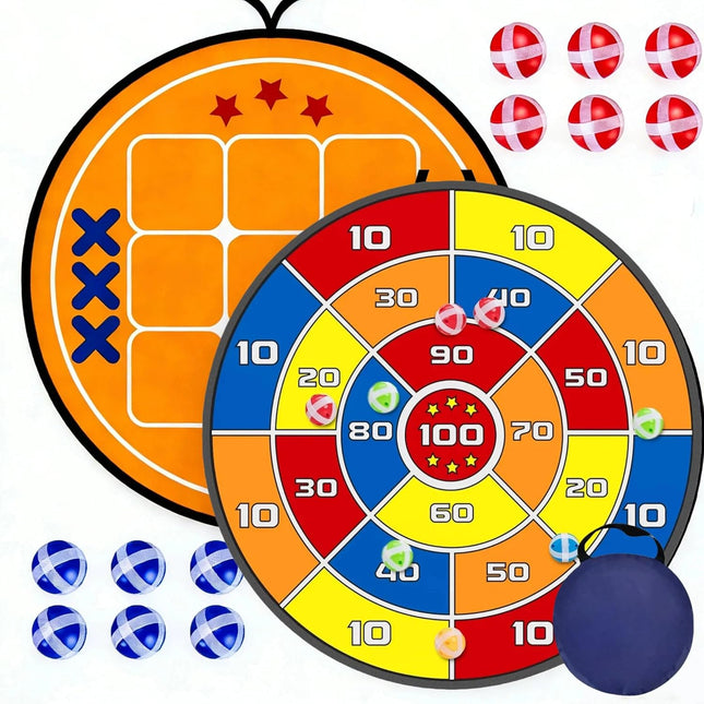 2 Pack Large Dart Board – 29-inch Sticky Tic Tac Toe Target, Indoor/Outdoor Games