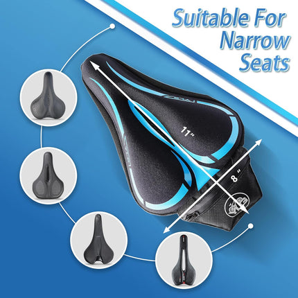 Memory Foam Gel Bike Seat Cover for Peloton Indoor Outdoor Bikes Waterproof