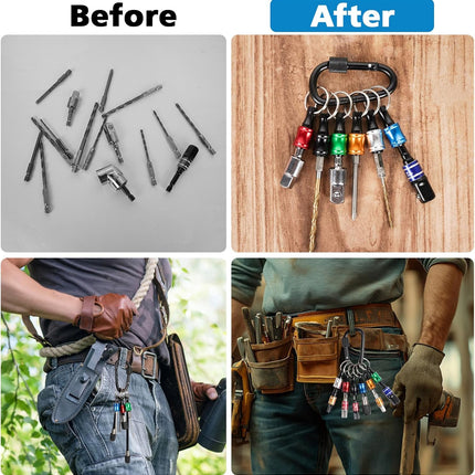 12PCS Screwdriver Bit Holders – 1/4" Hex Shank Quick Release Extension