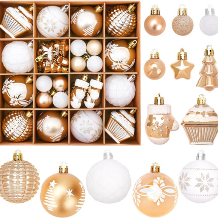 42 Pcs Shatterproof Christmas Ball Ornaments for Tree and Holiday Decor