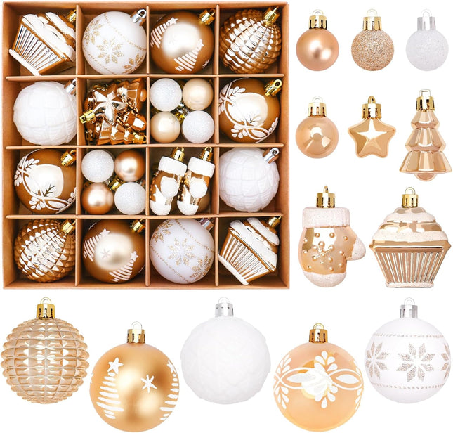 42 Pcs Shatterproof Christmas Ball Ornaments for Tree and Holiday Decor