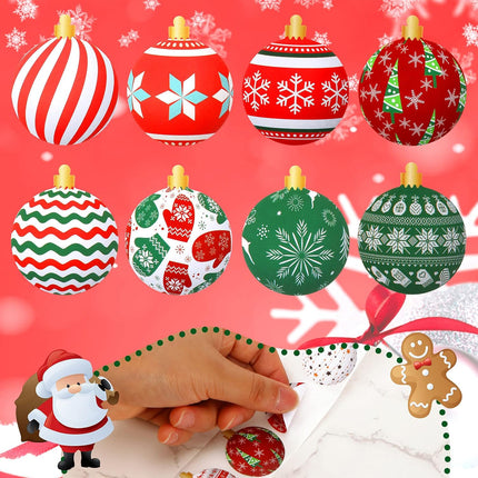 1000PCS Christmas Ornament Stickers – 1.5" Snowflake Roll for Holiday Favors