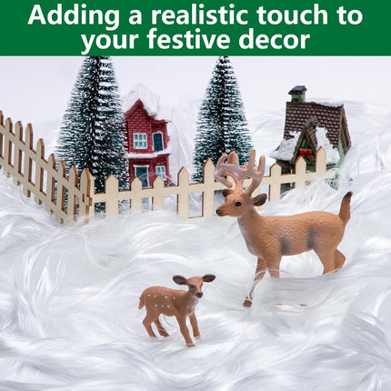 Fluffy White Angel Hair Christmas Decoration, 7oz/200g Artificial Tinsel for Festive Decor