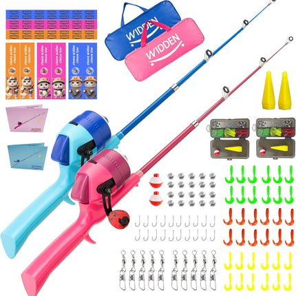 Kids Fishing Rod & Reel Combo, Telescopic Pole with Tackle Box & Fishing Gear