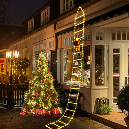 LED Christmas Ladder Lights – 10ft Santa Light Decor for Tree, Wall, Garden