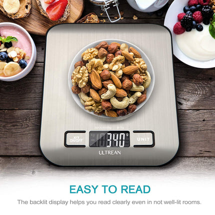 Food Scale Digital Kitchen Scale 11lb Stainless Steel LCD Baking Tare Function