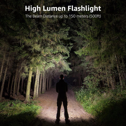 Waterproof High Lumen Flashlights 2 Pack for Outdoor and Emergency Use
