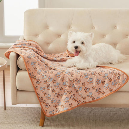 3-Pack Pet Blankets – Soft Fluffy Fleece for Dogs & Cats, Brown/Pink/White (23x16)