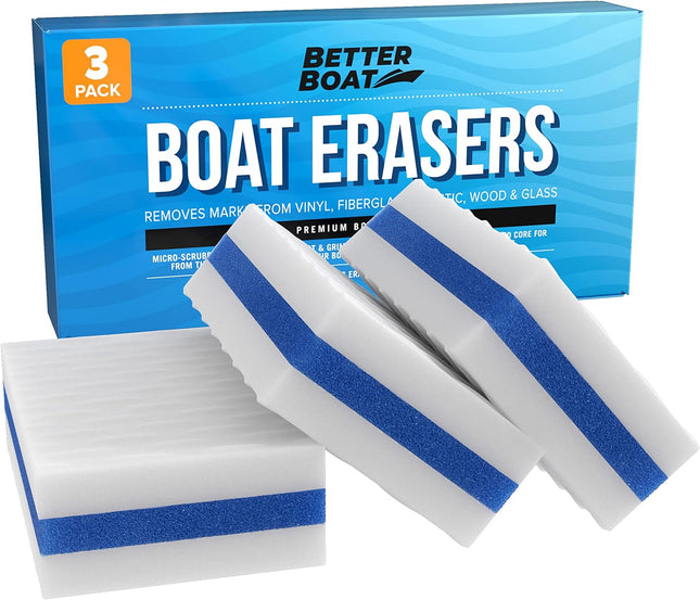 Premium Boat Scuff Erasers for Cleaning Vinyl, Decks & Hull – Gift for Boaters