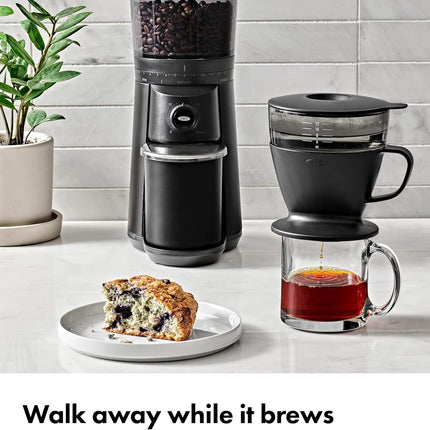 Matte Black Pour Over Coffee Brewer – Easy Brew, Water Tank Included