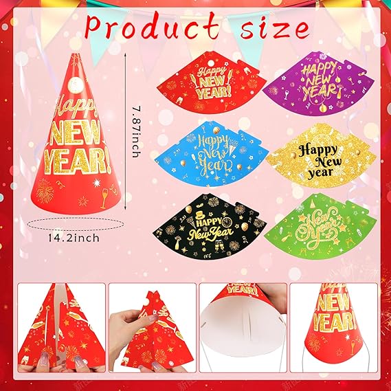 2026 Happy New Year NYE Party Hats Party Favors for Eve Party Supplies