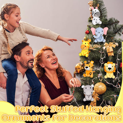 6 PCS Mini Jungle Animal Plush – 4” Stuffed Toys for Gifts & Party Decor