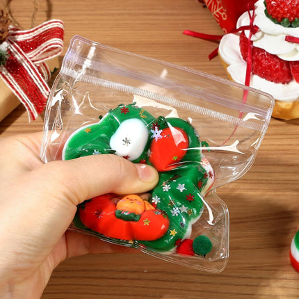 4 PCS Christmas Squishy Cat Paw Toys 3" Fidget Stocking Stuffers Kids Adults