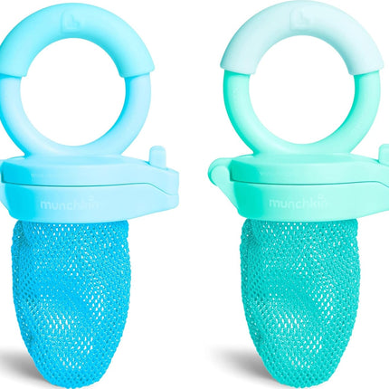 2-Pack Baby Fresh Food Feeder, Fruit & Food Teether Feeder, Blue & Mint