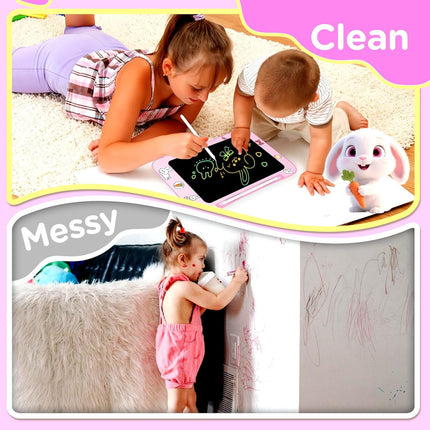 2 Pack Genialba LCD Writing Tablet for Kids Colorful Drawing Board Penguin Rabbit