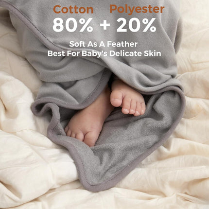 Cute Elephant Hooded Baby Towel Set – 2 Towels & 6 Washcloths, Soft & Cozy
