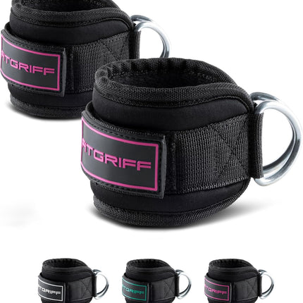 Gym Ankle Straps V3 – Kickback & Leg Pulley Cable Machine Accessories