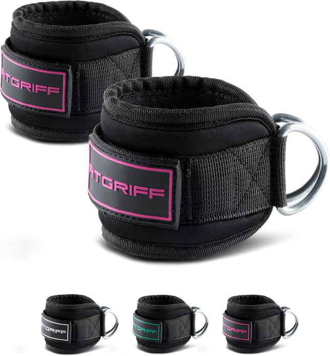 Gym Ankle Straps V3 – Kickback & Leg Pulley Cable Machine Accessories