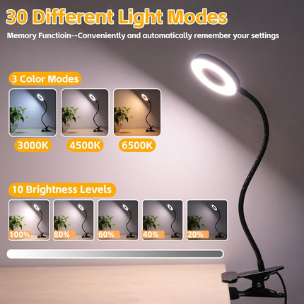 48-LED USB Lamp – Dimmable, 3 Colors, 10 Brightness, Eye-Friendly Desk Light
