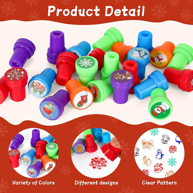 40-Piece Christmas Stamps for Kids – Fun Decorations & Goodie Bag Fillers