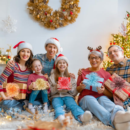 12PCS Mixed Color Pull Bow Ribbons 6 Inch Large Gift Bows for Presents