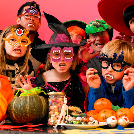 12-Piece Halloween Paper Glasses, Party Favors, Costume Accessories & Photo Props