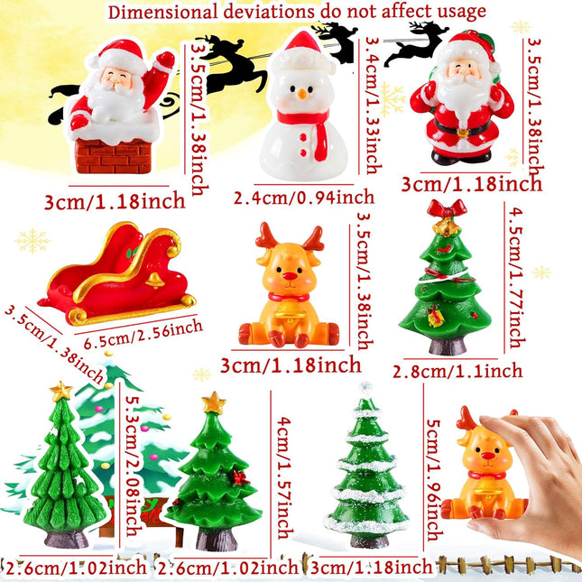 Christmas Snowman Mini Ornament Kit – DIY Table & Fairy Garden Decor