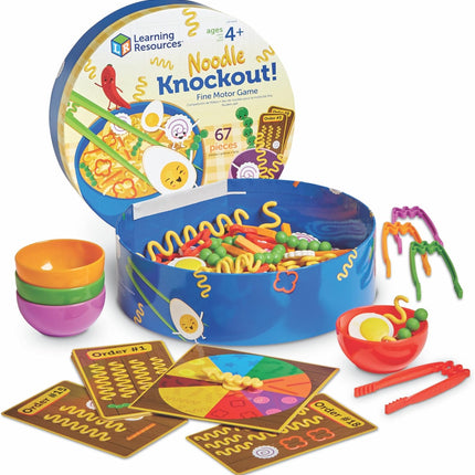 Noodle Knockout! Fine Motor & STEM Math Game for Kids Ages 4+
