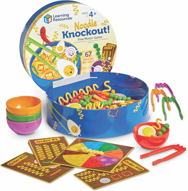 Noodle Knockout! Fine Motor & STEM Math Game for Kids Ages 4+