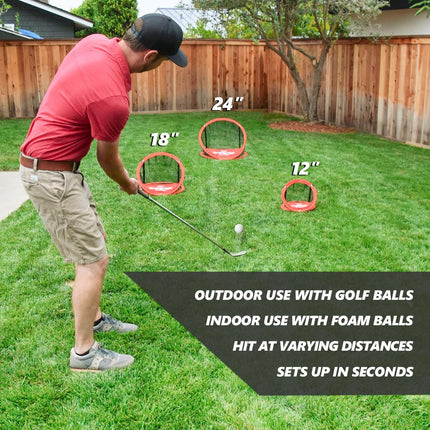 Golf Chipping Net Pop Up Practice Target Indoor Outdoor Golf Training Aid