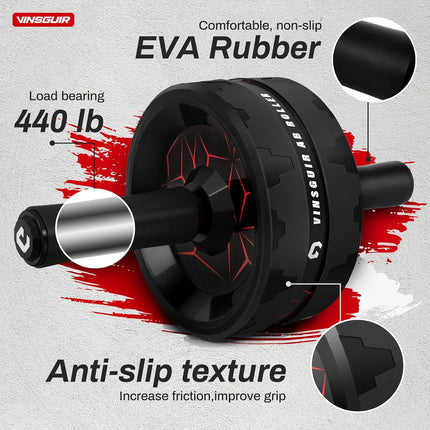 Ab Roller Wheel – Core & Abs Workout Equipment with Knee Pad for Home Gym