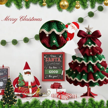 DIY Crochet Christmas Tree Kit – Handmade Ornaments Craft Set for Beginners