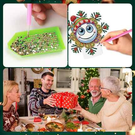 Diamond Painting Snow Globe – 5D DIY Desktop Christmas & Holiday Decor Kit