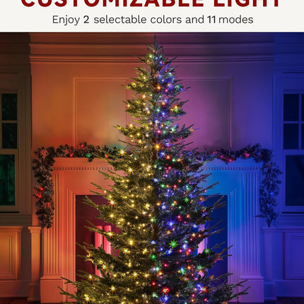 Artificial Aspen Fir Tree 6.5ft with Remote Control & Crystal Embellishments