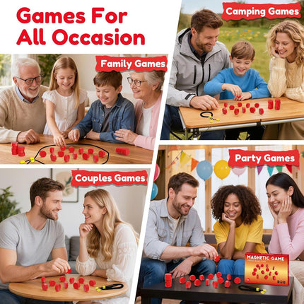 Magnetic String Game Portable Family Board Game Night Gift for Kids Adults
