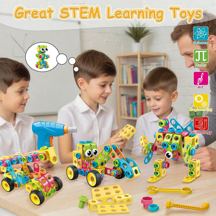 199PCS STEM Building Blocks Toy, Educational Construction Set for Kids 3–8+