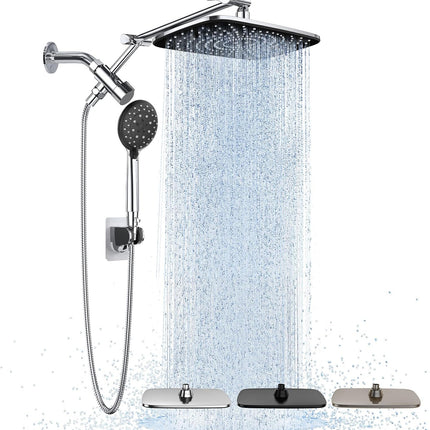 Wide Rainfall Shower Head with Handheld High Pressure Detachable Combo