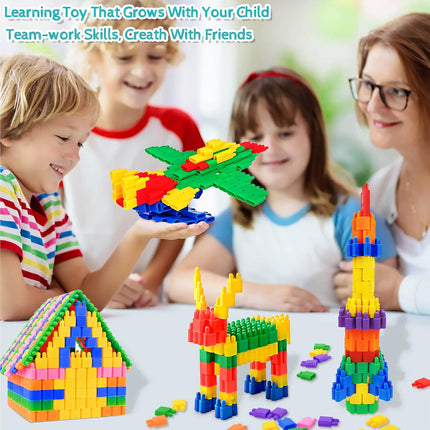 600pc Building Blocks Construction Toy Set STEM Educational Learning Kit