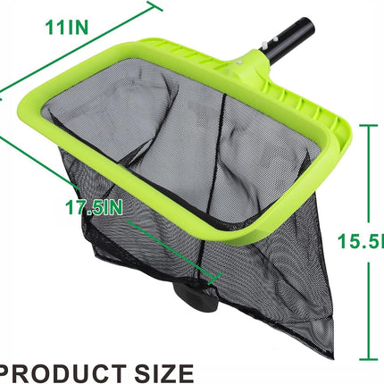 Swimming Pool Leaf Skimmer Net with Reinforced Frame for Deep Cleaning