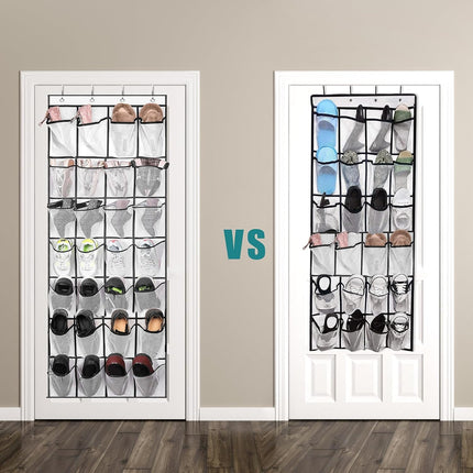 28-Pocket Hanging Shoe Organizer – Premium Clear Storage for Closet Door