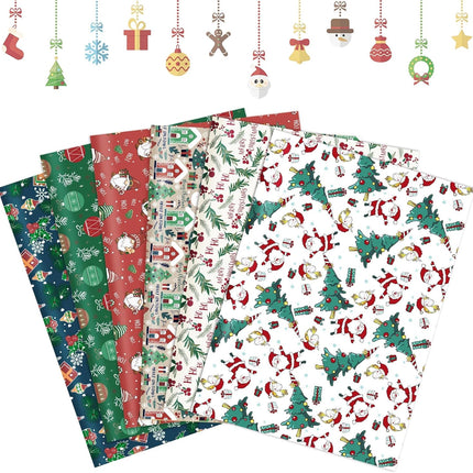 6PCS Christmas Gift Wrap – Folded Flat Holiday Paper for Kids & Adults