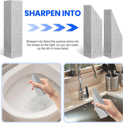 6 Pack Pumice Stone Toilet Bowl Cleaner, Powerful Bathroom Cleaning Tool