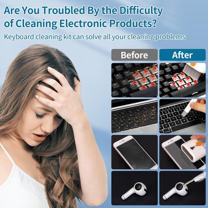Keyboard Laptop Cleaning Kit All in One Computer Screen Cleaner and Brush
