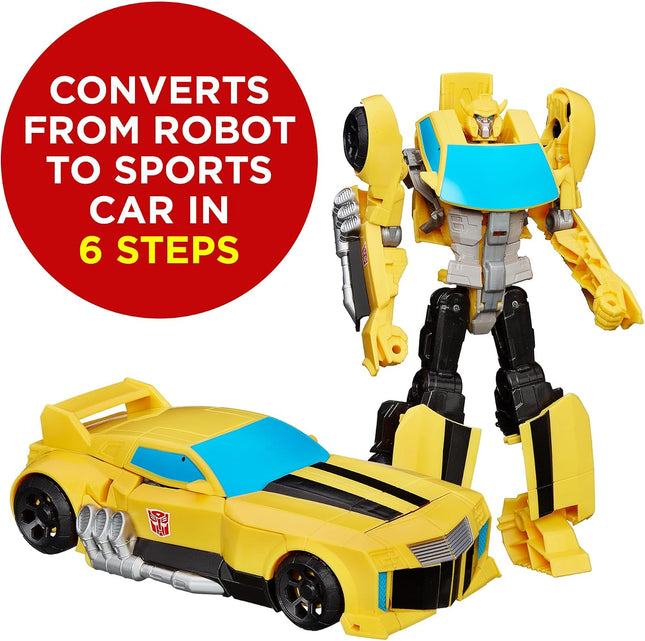 Transformers Bumblebee Action Figure 11 Inch, 2-in-1 Robot Converts to Yellow Toy Car