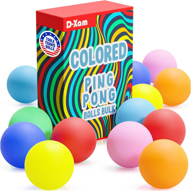 Colored Ping Pong Balls 30/50 Pack Table Tennis Balls for Games Crafts Party