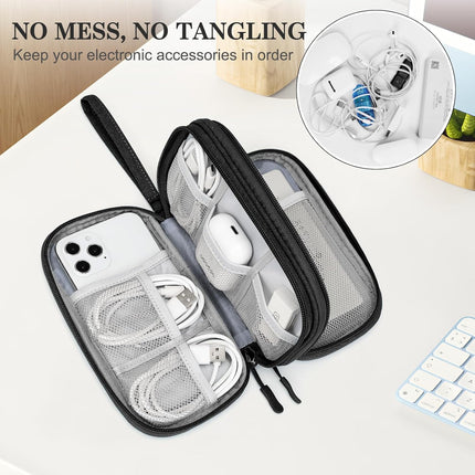Travel Cable Organizer Pouch – Waterproof Electronic Accessories Carry Case