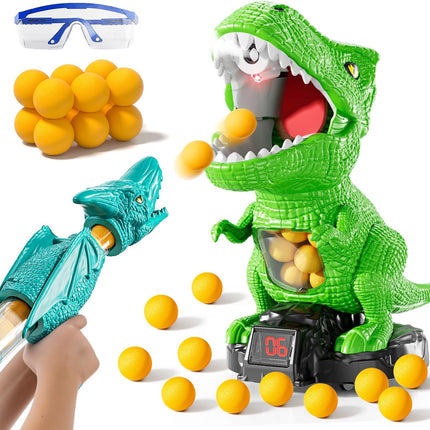 Dinosaur Shooting Game Toy – Light & Sound Scoreboard with 12 Foam Balls