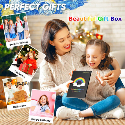 12 Rainbow Colored Pencils – Art Supplies & Gifts for Kids Ages 5-12
