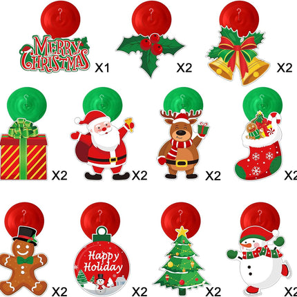 30-Piece Christmas Swirl Hanging Decorations Set – Snowman, Elk & Holiday Sign Decor
